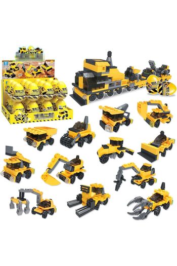 Yelajoy 12PCS Boy Car Toy Collection Figure Capsule Surprise Egg Blind Box Toy