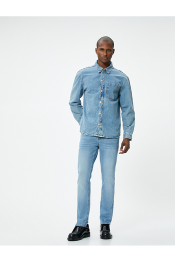 Koton Світло-індиго чоловічі джинсові штани Brad Jeans 4sam40025nd