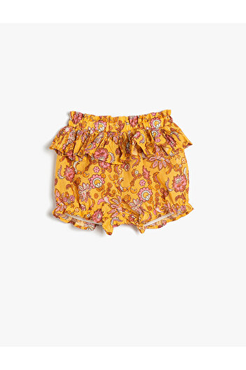 Koton Shorts Ruffled Floral Waist and Elasticated Legs Cotton