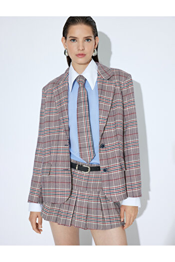 Koton Double Breasted Blazer Jacket - with Buttons and Pockets