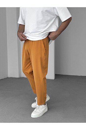 BYBASICMAN Loose Cut Mustard Basic Trousers - By-319