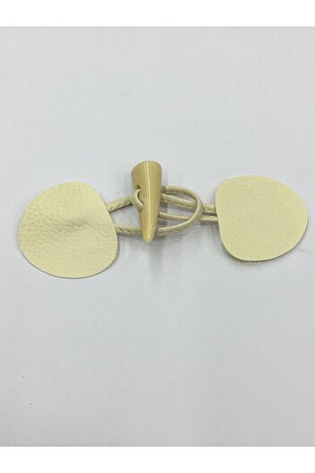 karantuhafiye Leather Unit Shepherd Button Set Cream 2 Pieces