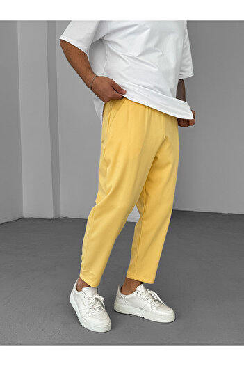 BYBASICMAN Sarı Bol Kesim Basic Pantolon BY-319