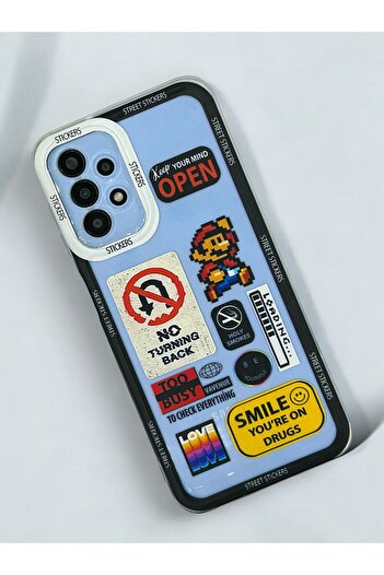 Merwish Super Mario Patterned 0.2 mm Camera Protection Transparent Case Compatible with Galaxy A13 and A23