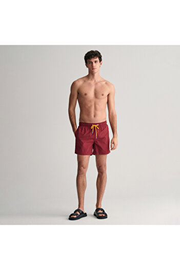 Gant Erkek Bordo Regular Fit Logolu Mayo Şort