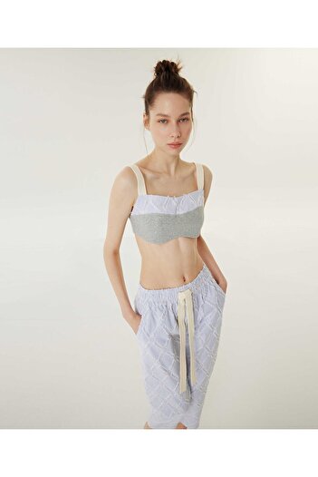 Twist Mix Fabric Bustier