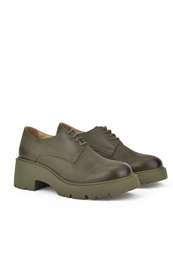 Ziya Green Genuine Leather Nubuck Women's Shoes - 1431030 Z24166