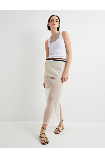 Koton Normal Waist Midi Φούστα - Τούλι Αναλυτικά
