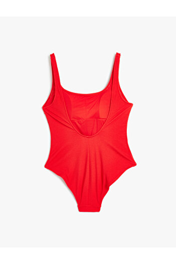 Koton Basic Swimsuit U Collar Thick Straps