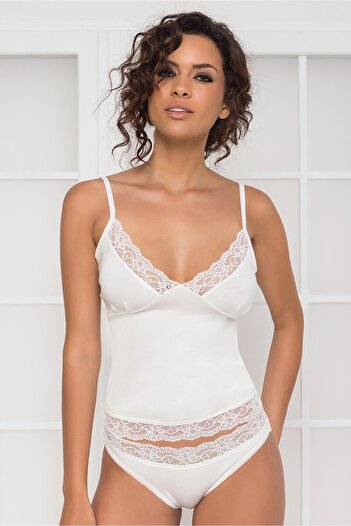 Pierre Cardin Women's Lingerie Combed Cotton Undershirt and Panty Set - 365