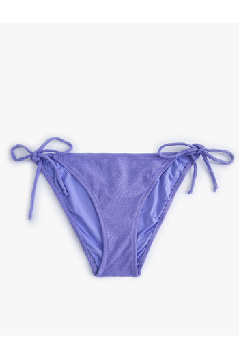 Koton Drawstring Bikini Bottom Tie Sides Textured Regular Waist