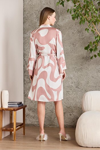 Pierre Cardin Saten Emprime Gecelik & Sabahlık Takım - 2420