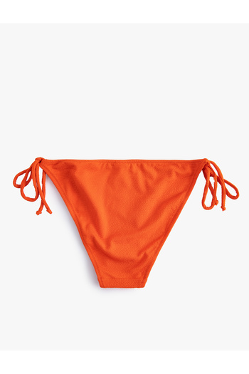 Koton Textured String Bikini Bottom - Side Tied, Regular Waist