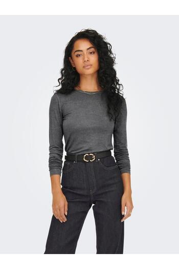 JDY Jdymila O-Neck Gray Top - Jrs Noos 15272092