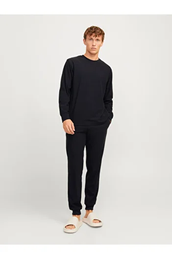 Jack & Jones Loungewear Set Einfarbig Rundhals Loungewear Set