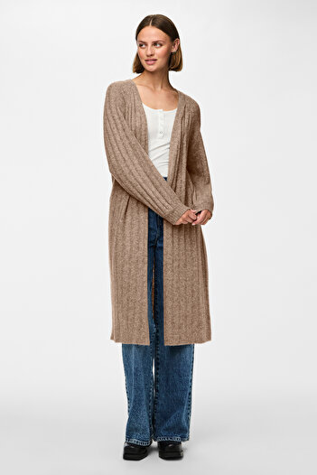 PIECES Pcmaggy Ls - Längknit Kardigan Noos Bc