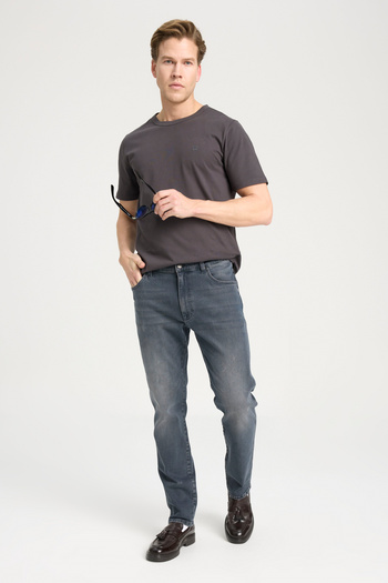 WRANGLER Pantaloni de blugi albaștri elastici, slim fit, cu talie joasă, Texas Tapered