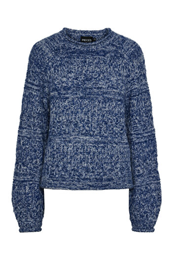 PIECES Pulover PCNUELLA LS O-NECK KNIT