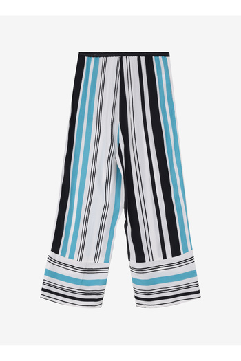 Sisley High Waist Wide Fit Black - Multicolor Women's Trousers 4Vjdlf05C
