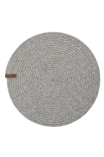 Koza Home Cesta American Service Handmade Cotton Gray Jute Knitted Decorative Plain Supla 37x37cm 9681