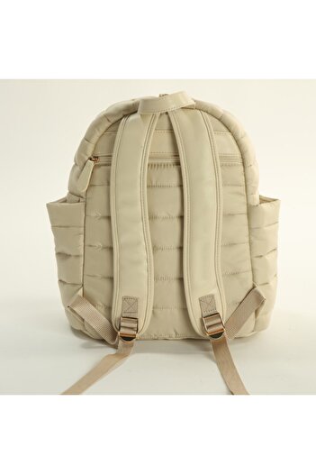 MY Collection Puff Leather - Fabric Mother Baby Care Backpack