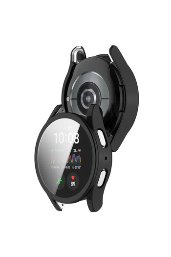 Tagomoon Samsung Galaxy Watch 7 44mm ile Uyumlu Kasa Ve Ekran Koruyucu 360 Tam Koruma Silikon Kılıf