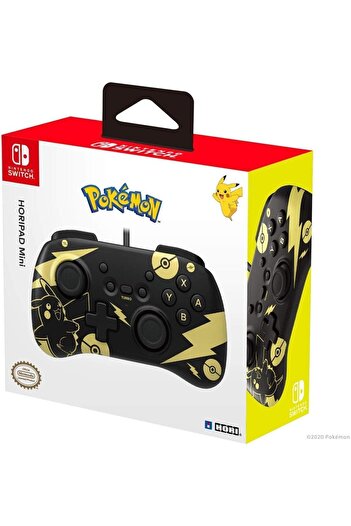 Hori Mini Pokemon: Pikachu Black & Gold Nintendo Switch Controller