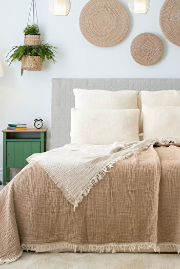 Dokubba Κάλυμμα κρεβατιού Oversize Muslin - 100% Cotton Muslin Pique, 4 στρώσεις - (260×280)