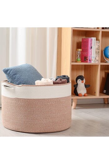 MaVaux Crate Jute Wicker Basket, Organizer Basket, Wicker Woven Basket 40cm X 30cm