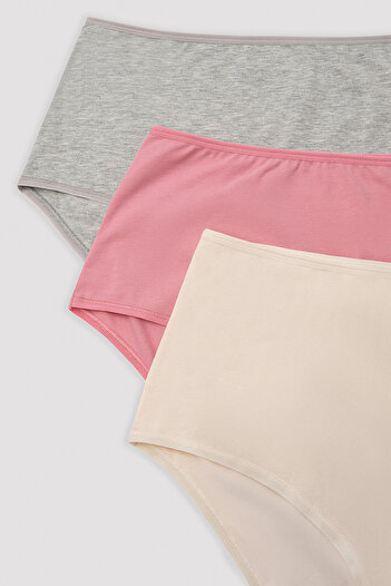 Penti Soft Color 3-Piece High Waist Multicolor Slip Panties