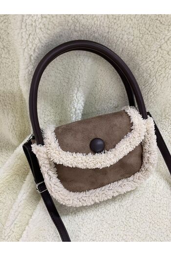 Katusa Nubuck Milk Coffee Hanging Baguette Bag