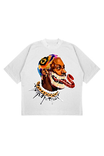 CC STORE DENIS RODMAN DESIGN OVERSIZE BLACK T-SHIRT