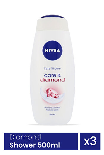 NIVEA Care Diamond Shower 3 Pieces x 500ml