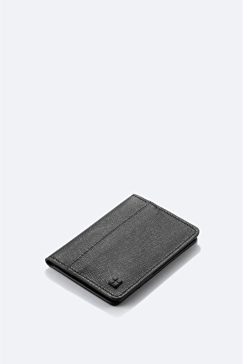 Avva Men's Black Gift Boxed 100% Leather Wallet-Keychain Set B009570