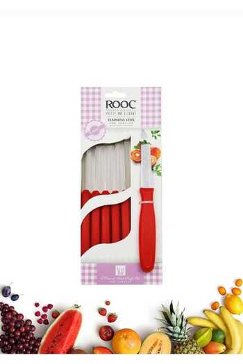 Rooc Fruit Knife 6 Pieces Fruit Knife with Plastic Handle