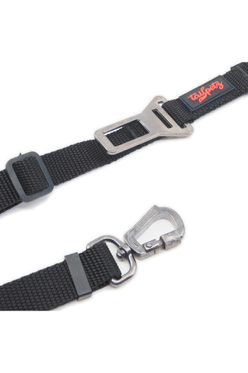 Tailpetz Black Travel Leash - Car Safety Cat Dog Walking Transport Strap