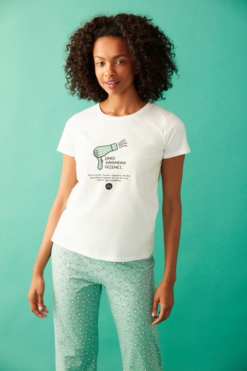 Penti Multicolored Trousers Pajama Set - Sensual Things Collection