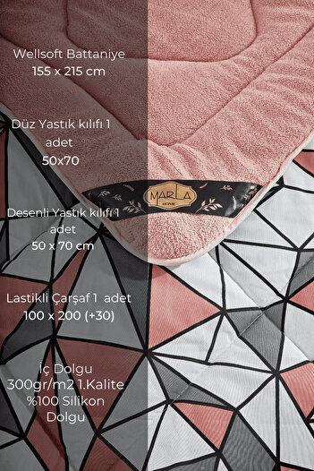 MARLA HOME Single Geometric Patterned Sleeping Set