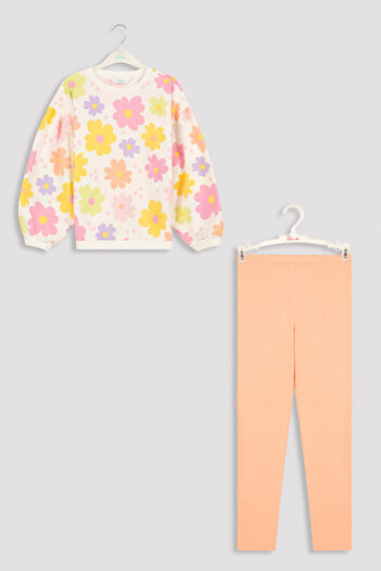 Penti Çok Renkli Kız Çocuk Papatya Desenli Pijama Takımı