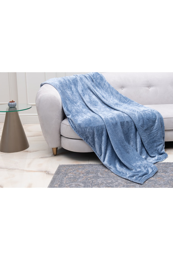 MEYHOME Κουβέρτα Τηλεόρασης Blue Wellsoft Λούτρινο - 150x200 cm