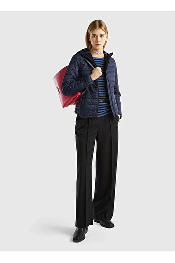 Benetton Γυναικείο παλτό Midnight Blue 2TWDDN024