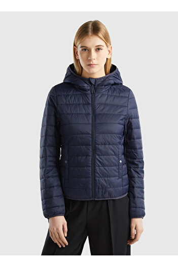 Benetton Γυναικείο παλτό Midnight Blue 2TWDDN024