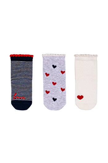 Miny Center Girl's 3-Piece Socks