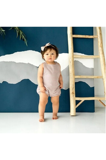 OEM Striped jumpsuit for babies, Purple, 100