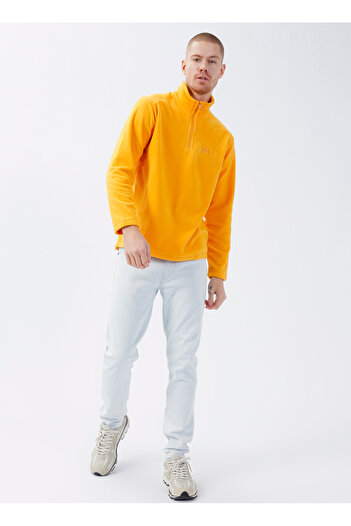 Helly Hansen Düz Sarı Erkek Polar Sweatshırt HH..12001_HH MOUNT POLAR FLEECE