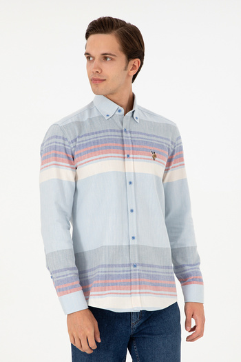U.S. Polo Assn. Erkek Saks Uzun Kollu Gömlek 50291255-VR032