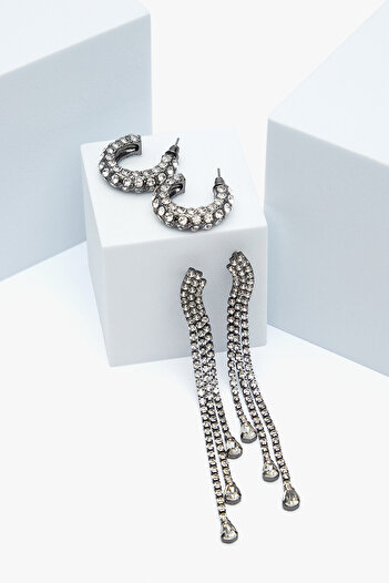 Penti Oriel Silver Earring Set