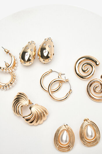 Penti Melani Gold Color Earring Set