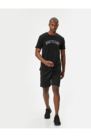 Koton Ανδρικό Μαύρο T-Shirt 4SAM10105NK