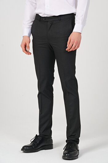 HYMAN Men's Slim Fit Fabric Trousers